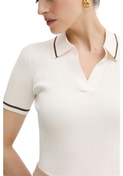 V-neck polo shirt with contrasting trim ARMANI EXCHANGE | sweaters | XW001897 AF10352U1003